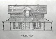 , Architectural drawing of 'Bell'vue' by North Shore Historical Society. Stanton Library